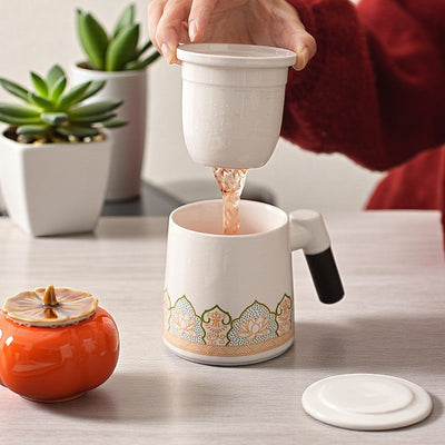 Teetassen-Set mit Sieb