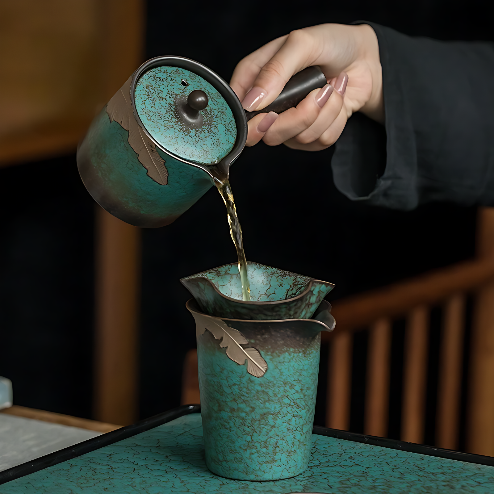 Thermoskanne aus Keramik-Design