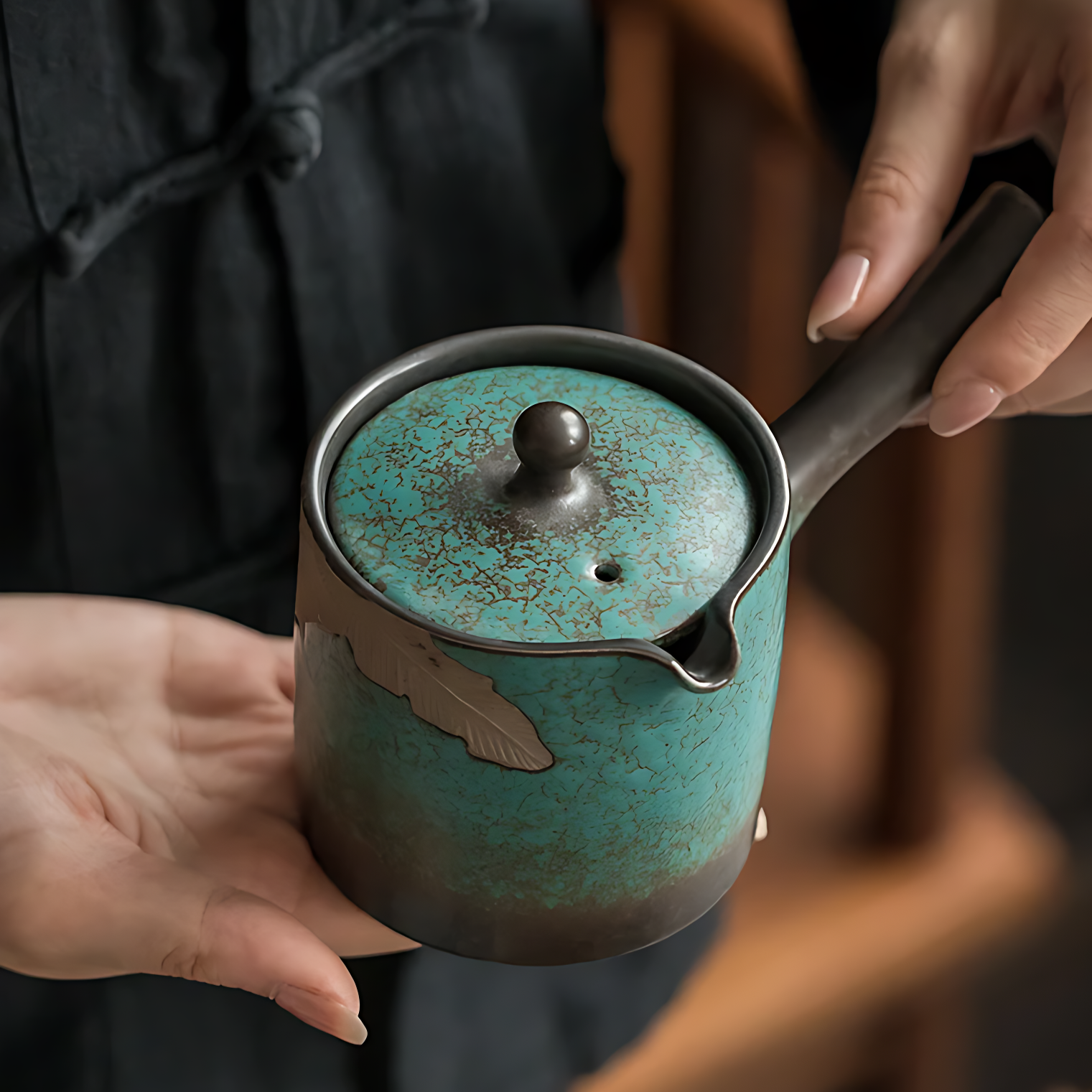 Thermoskanne aus Keramik-Design