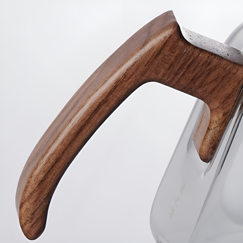 Transparente Borosilikat-Teekanne