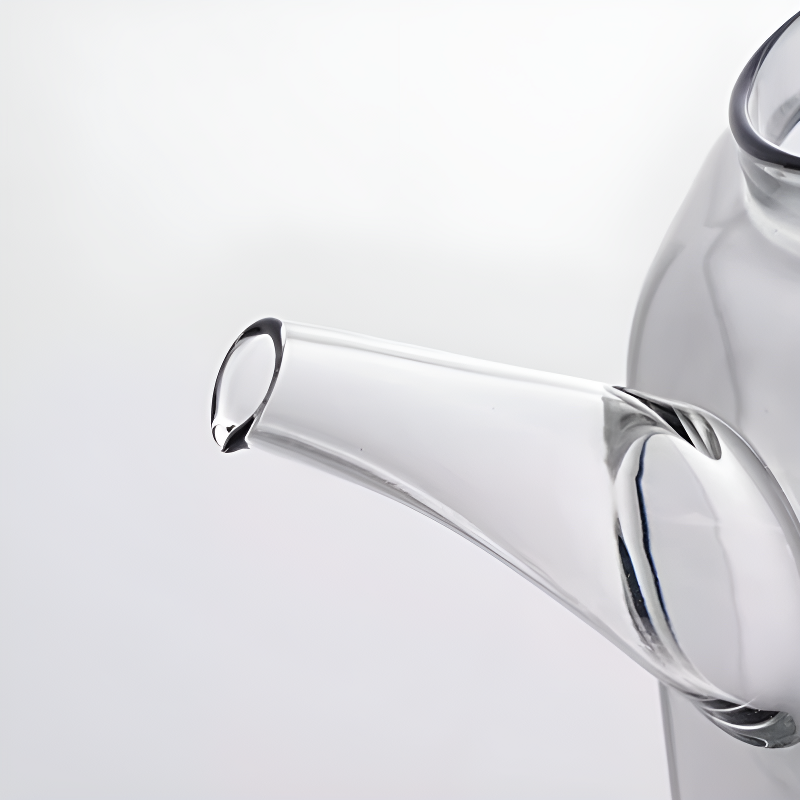 Transparente Borosilikat-Teekanne