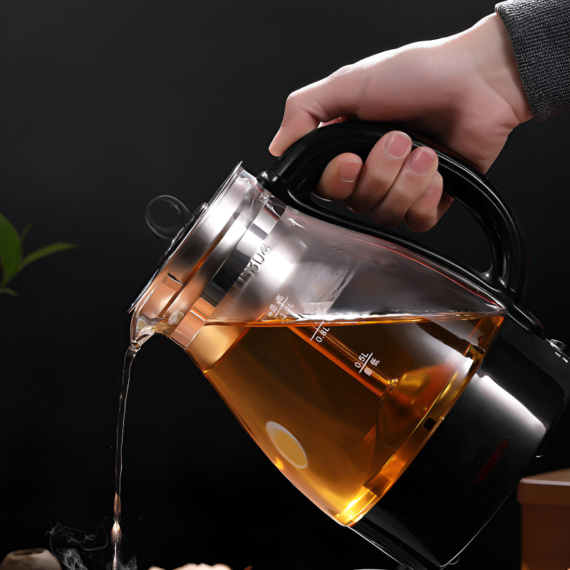 Transparente elektrische Teekanne