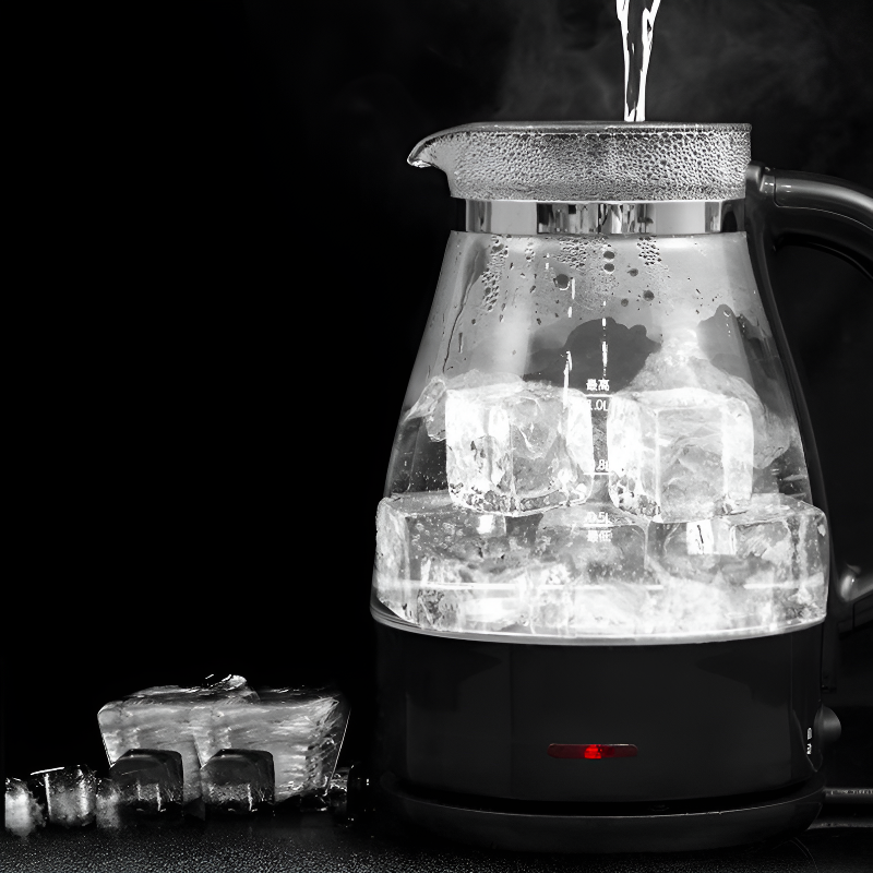 Transparente elektrische Teekanne