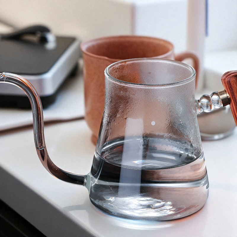 Transparente Glas Teekanne