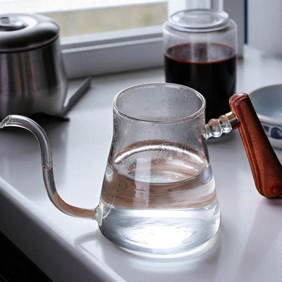 Transparente Glas Teekanne