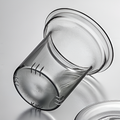 Transparente Glas-Teekanne mit Sieb