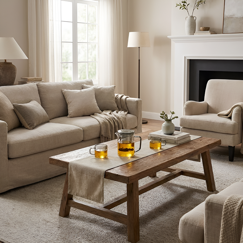 Transparente Glas-Teekanne mit Sieb