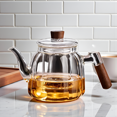 Transparente individuelle Teekanne
