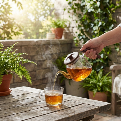 Transparente individuelle Teekanne