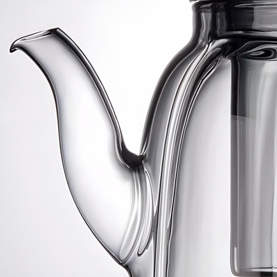 Transparente individuelle Teekanne