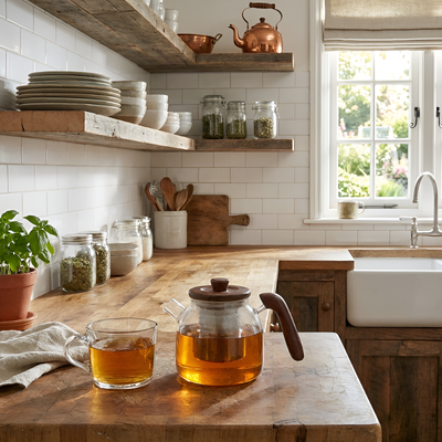 Transparente individuelle Teekanne