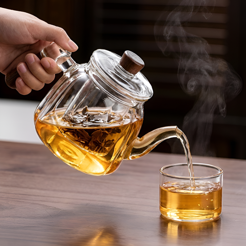 Transparente individuelle Teekanne