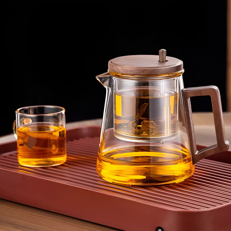 Transparente Teekanne 1 Person