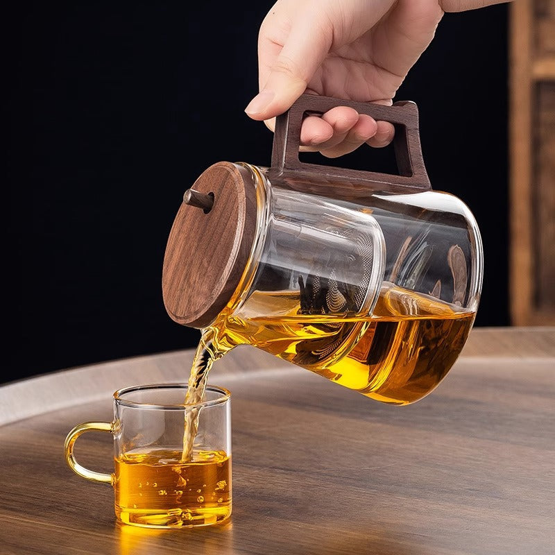 Transparente Teekanne 1 Person