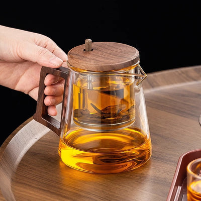 Transparente Teekanne 1 Person