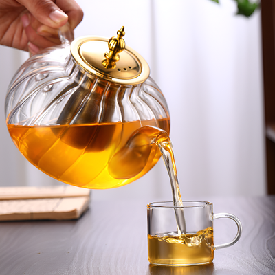 Transparente Teekanne 1l