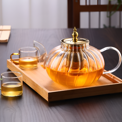 Transparente Teekanne 1l