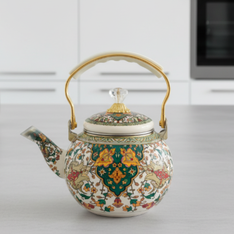 Türkische grüne Teekanne