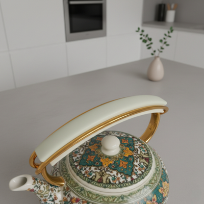 Türkische grüne Teekanne