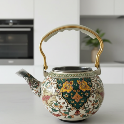 Türkische grüne Teekanne