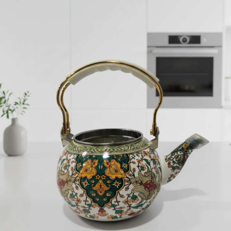 Türkische grüne Teekanne