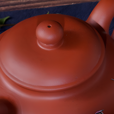 Vintage rote Teekanne