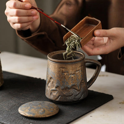 Vintage Teetasse mit Sieb