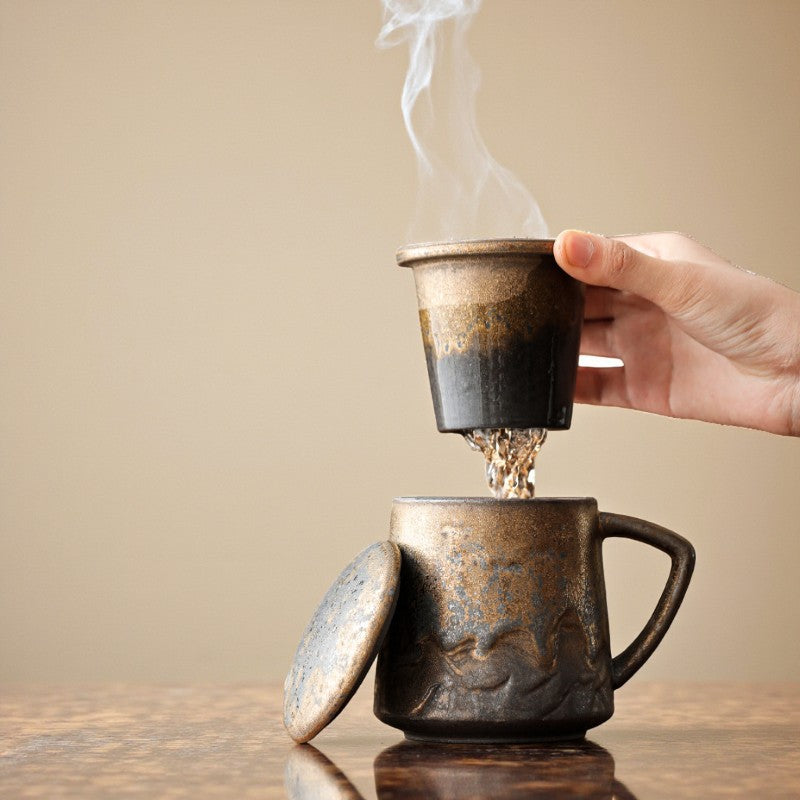 Vintage Teetasse mit Sieb