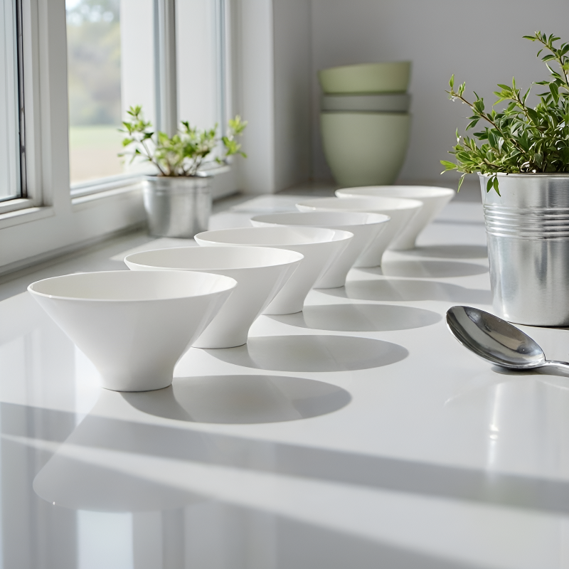 Weiße Feinporzellan-Teekanne