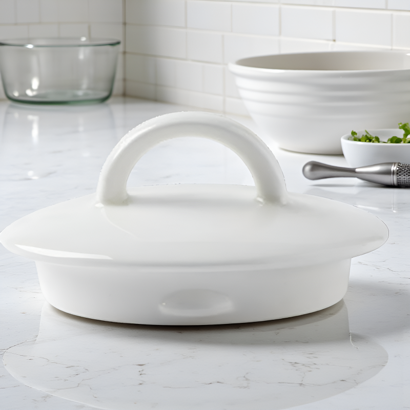 Weiße Feinporzellan-Teekanne