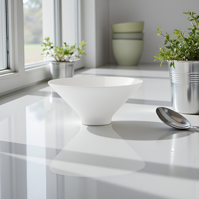 Weiße Feinporzellan-Teekanne