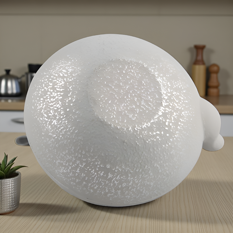 Weiße Gusseisen-Teekanne