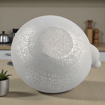 Weiße Gusseisen-Teekanne