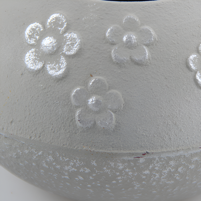 Weiße Gusseisen-Teekanne