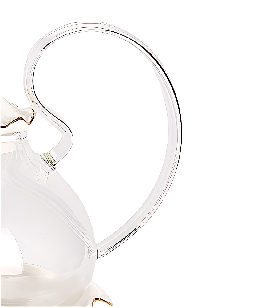 Weiße Keramik-Teekanne