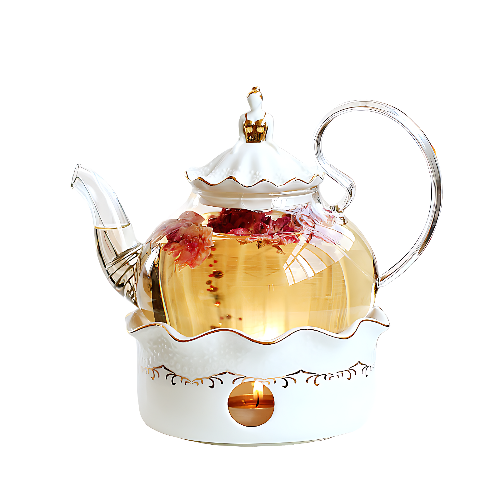 Weiße Keramik-Teekanne