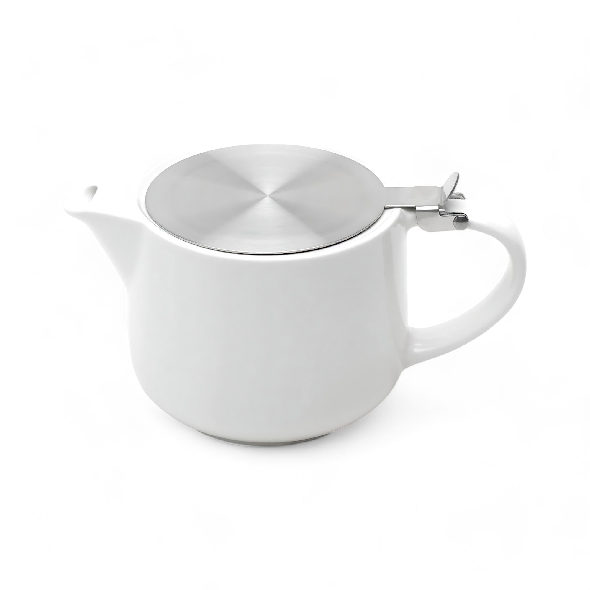 Weiße Teekanne Porzellan