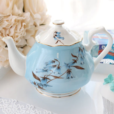 Englische Teekanne Blau-Weiß