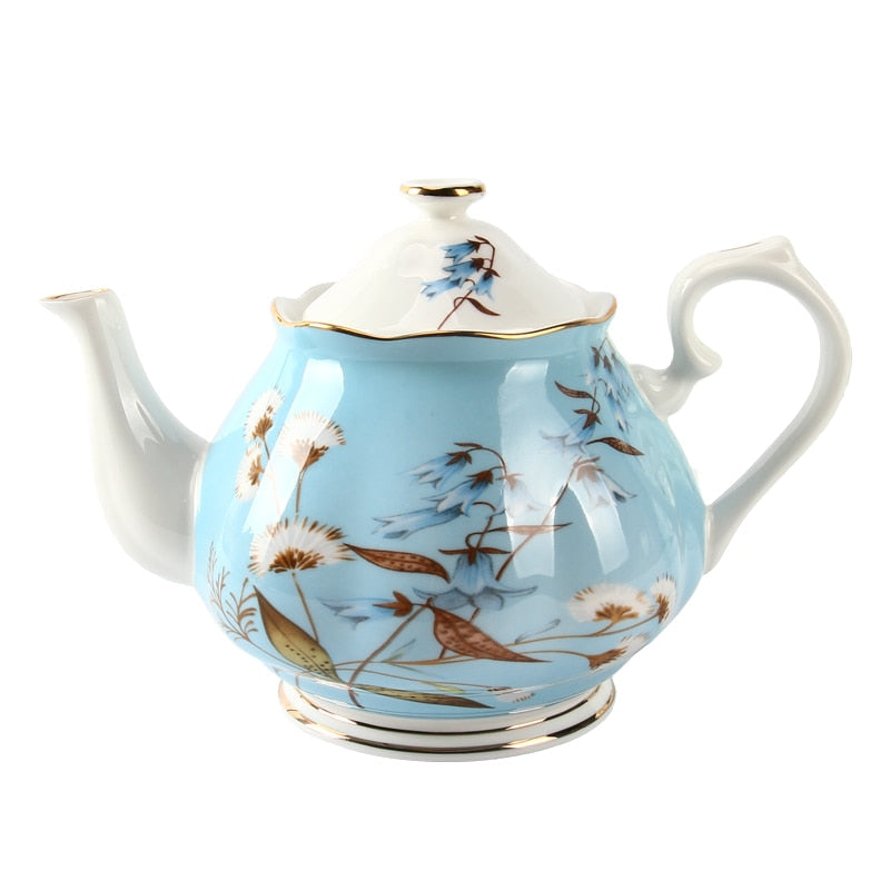 Englische Teekanne Blau-Weiß