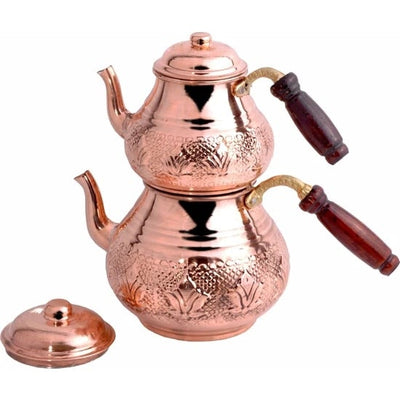Kupferfarbene Türkische Teekanne