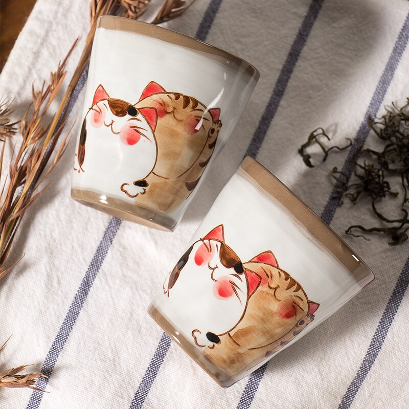 Teekanne Mit Tasse Katze