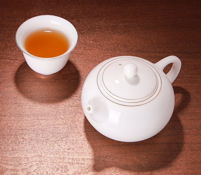 Teekanne Weiß Keramik